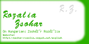 rozalia zsohar business card